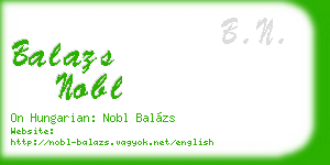 balazs nobl business card